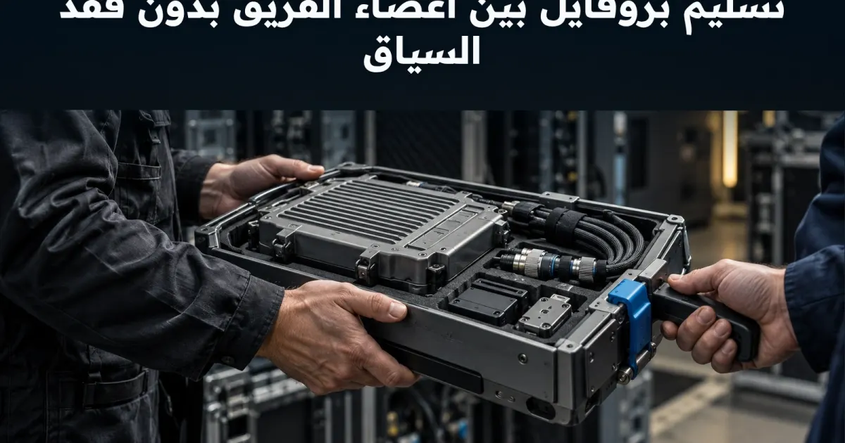 تسليم بروفايل بين أعضاء الفريق بدون فقد السياق