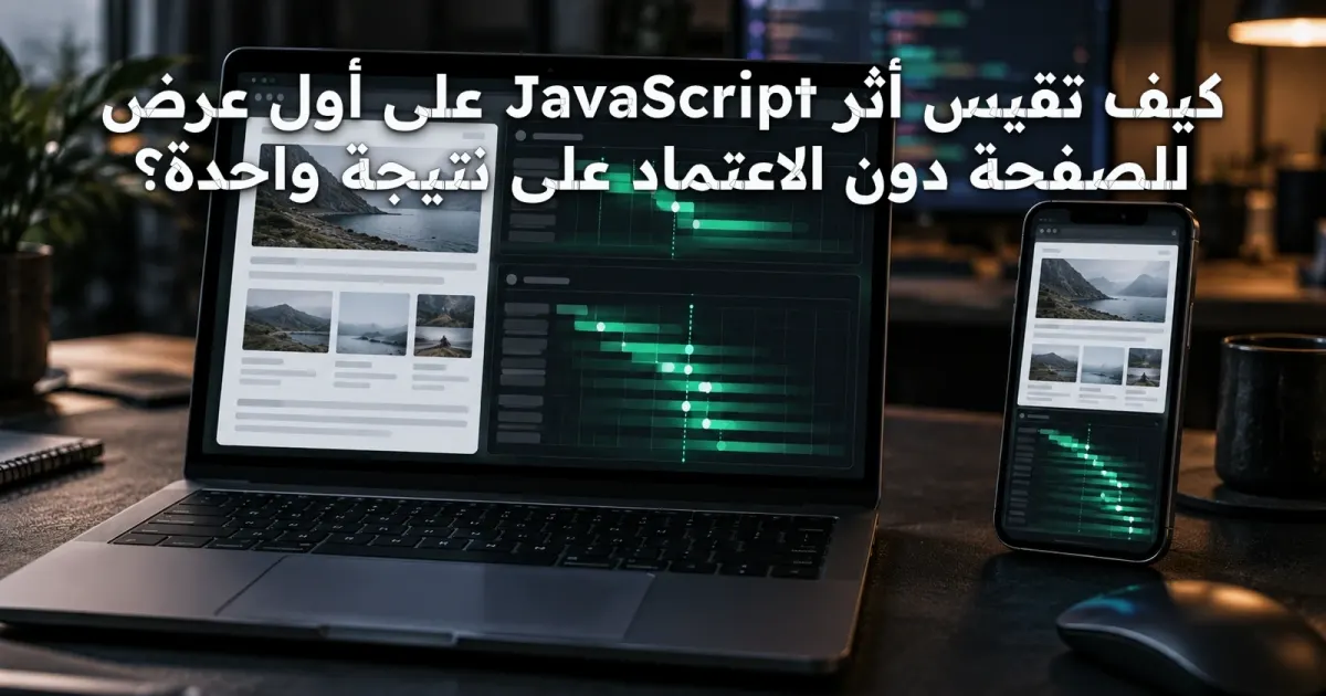 كيف تقيس أثر JavaScript على أول عرض للصفحة دون الاعتماد على نتيجة واحدة؟