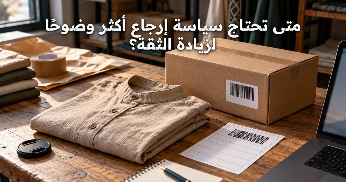 متى تحتاج سياسة إرجاع أكثر وضوحًا لزيادة الثقة؟