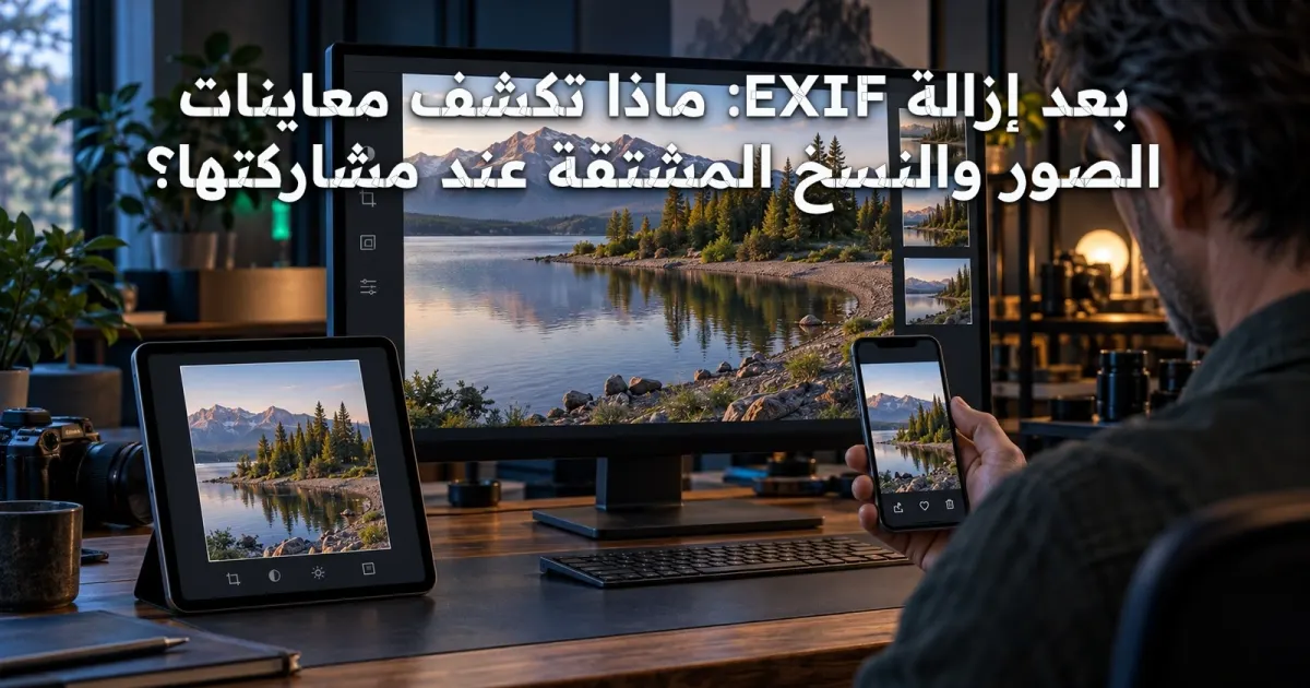 بعد إزالة EXIF: ماذا تكشف معاينات الصور والنسخ المشتقة عند مشاركتها؟