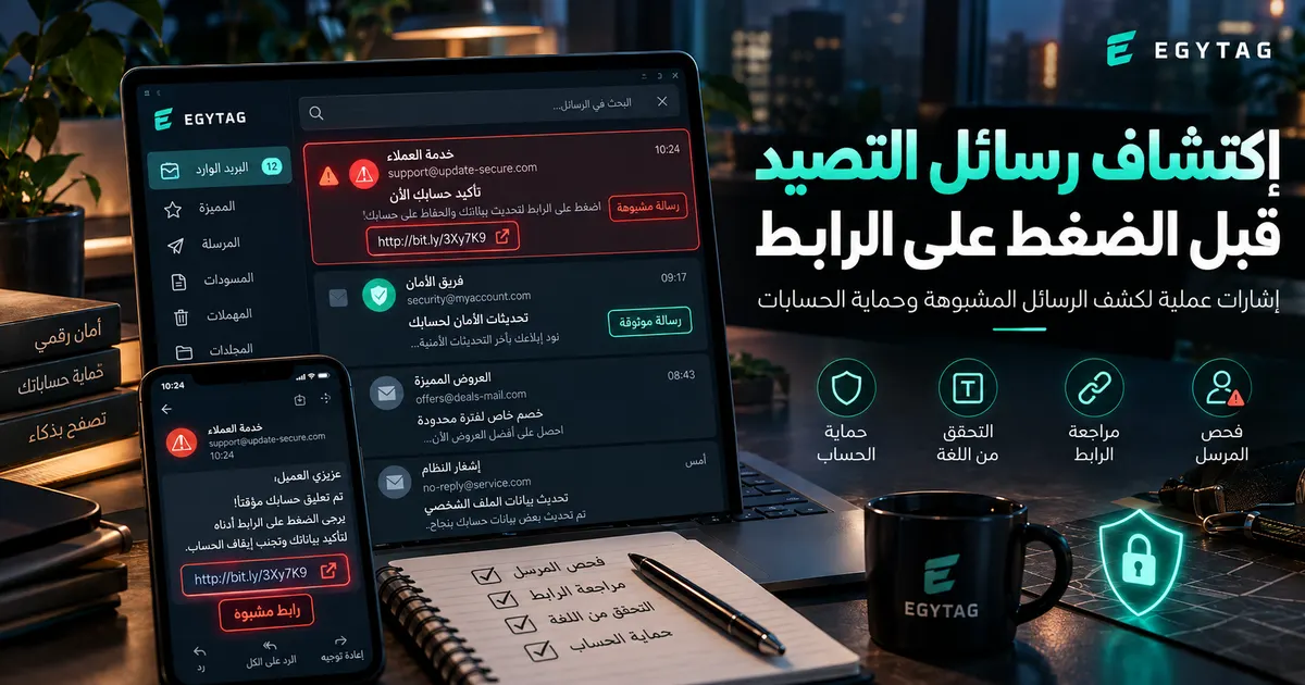 كيف تكتشف رسائل التصيد قبل الضغط على الرابط