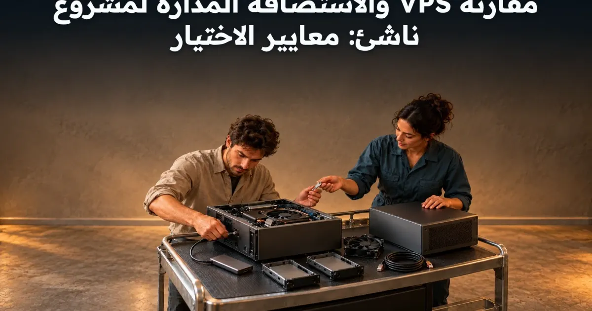 مقارنة VPS والاستضافة المدارة لمشروع ناشئ: معايير الاختيار