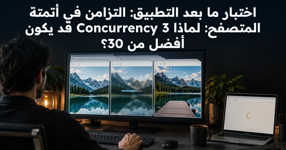 قبل زيادة تزامن المتصفح: اختبر الطابور وحدد متى تتراجع