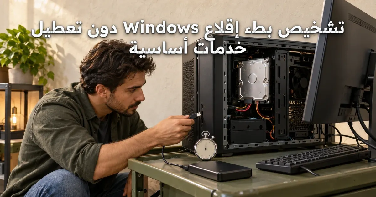 تشخيص بطء إقلاع Windows دون تعطيل خدمات أساسية