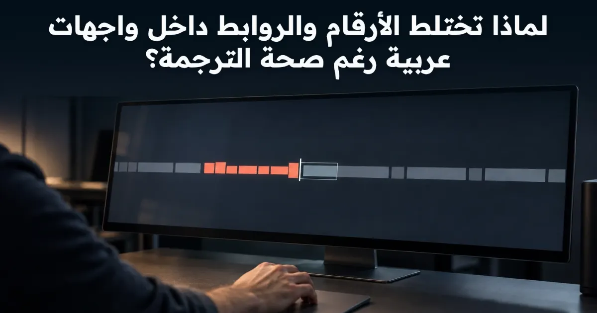 لماذا تختلط الأرقام والروابط داخل واجهات عربية رغم صحة الترجمة؟