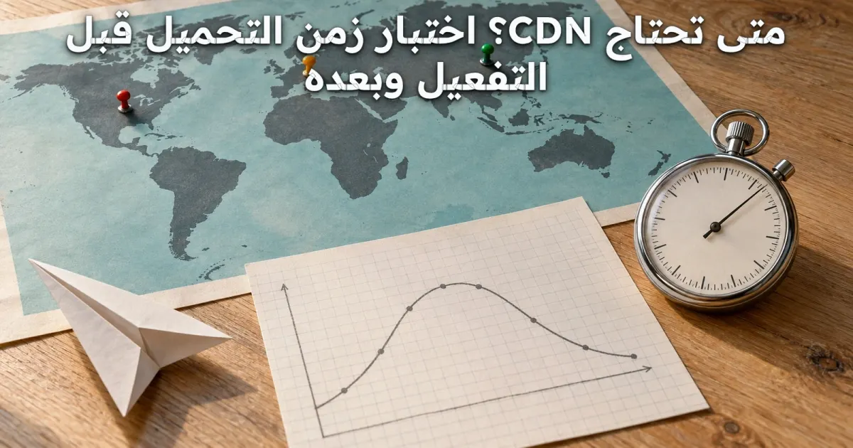 متى تحتاج CDN؟ اختبار زمن التحميل قبل التفعيل وبعده