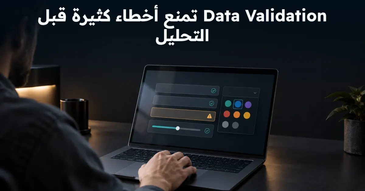 Data Validation تمنع أخطاء كثيرة قبل التحليل