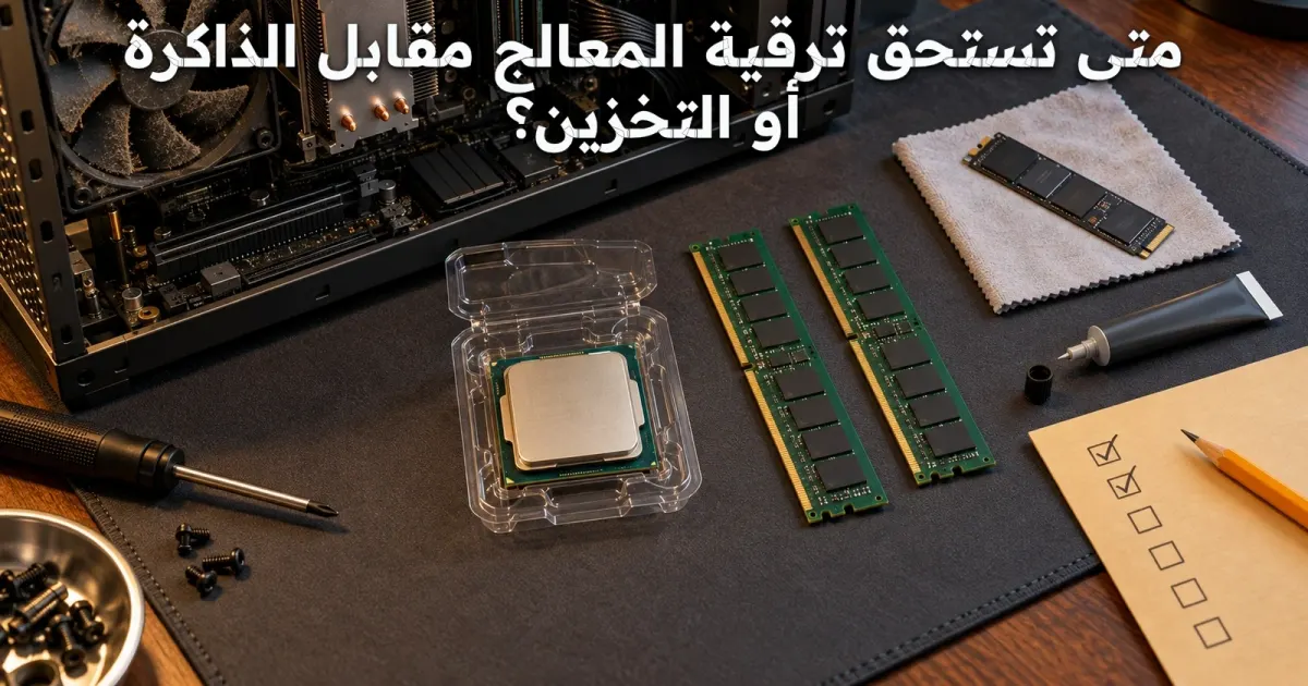 متى تستحق ترقية المعالج مقابل الذاكرة أو التخزين؟
