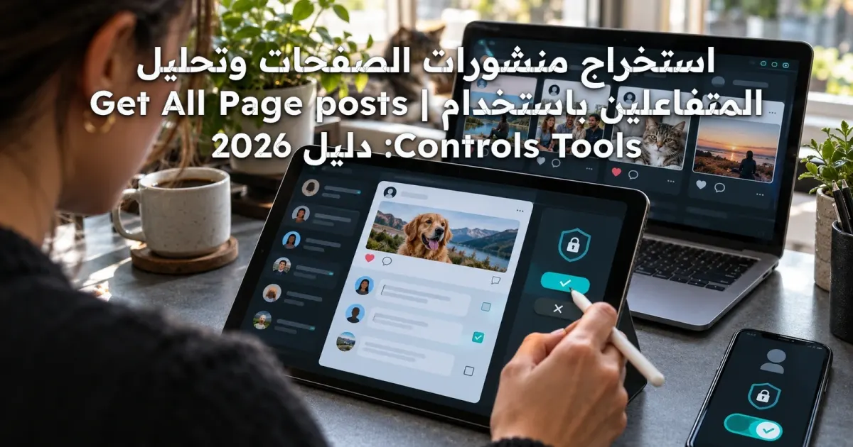 استخراج منشورات الصفحات وتحليل المتفاعلين باستخدام Get All Page posts | Controls Tools: دليل 2026