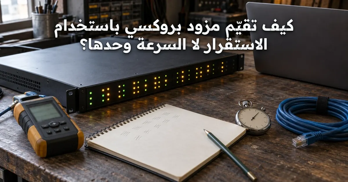 كيف تقيّم مزود بروكسي باستخدام الاستقرار لا السرعة وحدها؟
