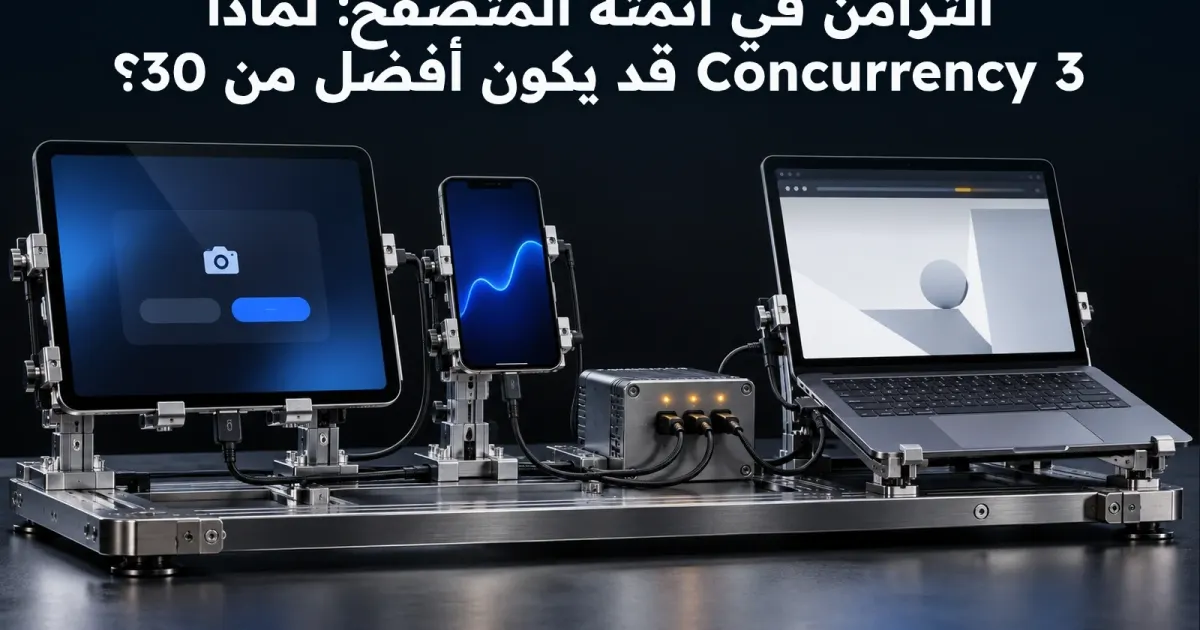 التزامن في أتمتة المتصفح: لماذا Concurrency 3 قد يكون أفضل من 30؟