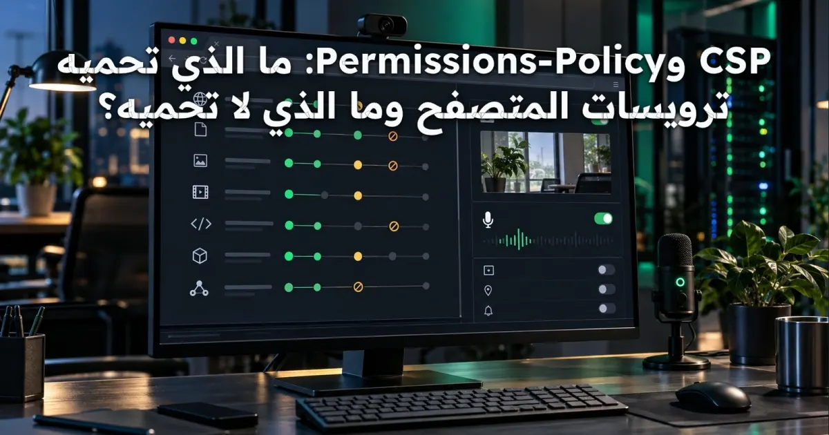 CSP وPermissions-Policy: ما الذي تحميه ترويسات المتصفح وما الذي لا تحميه؟