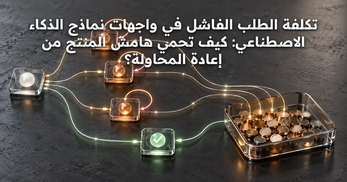 تكلفة الطلب الفاشل في واجهات نماذج الذكاء الاصطناعي: كيف تحمي هامش المنتج من إعادة المحاولة؟