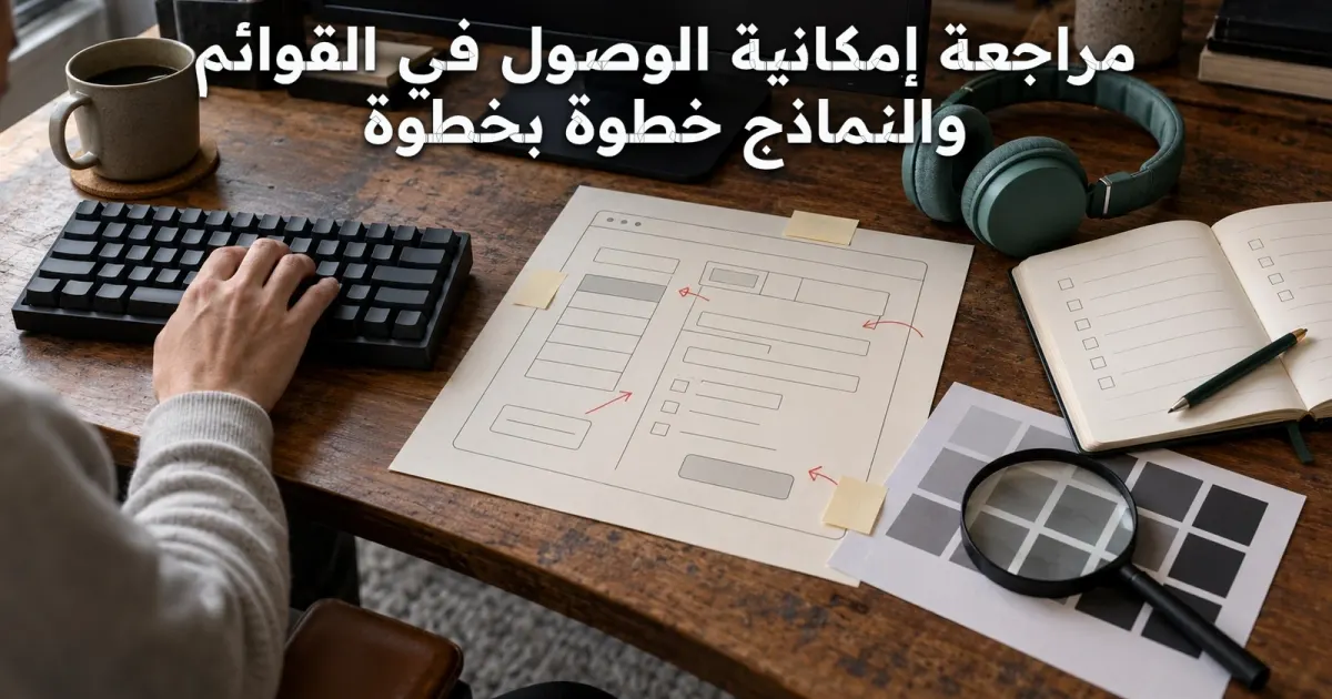 مراجعة إمكانية الوصول في القوائم والنماذج خطوة بخطوة