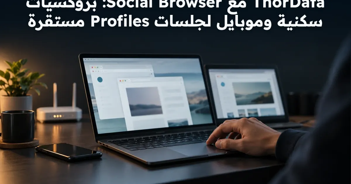 ThorData مع Social Browser: بروكسيات سكنية وموبايل لجلسات Profiles مستقرة