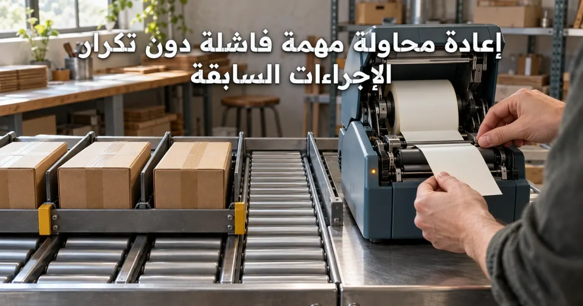 إعادة محاولة مهمة فاشلة دون تكرار الإجراءات السابقة