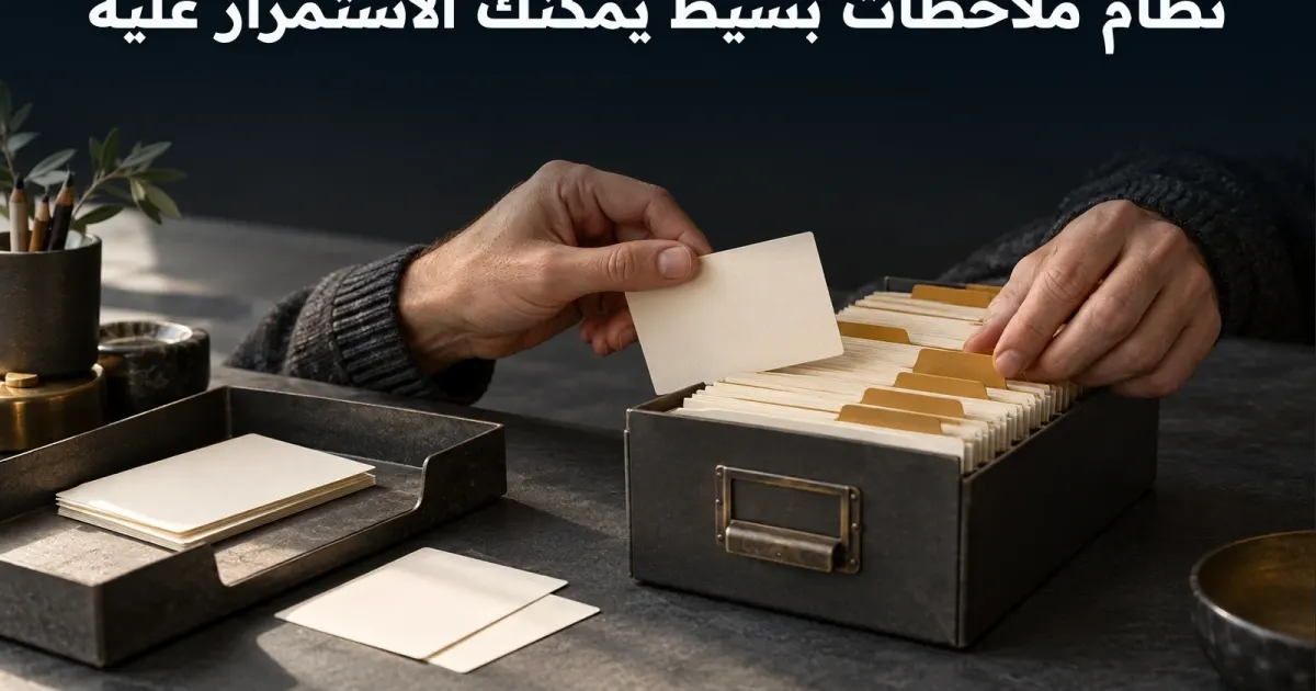 نظام ملاحظات بسيط يمكنك الاستمرار عليه