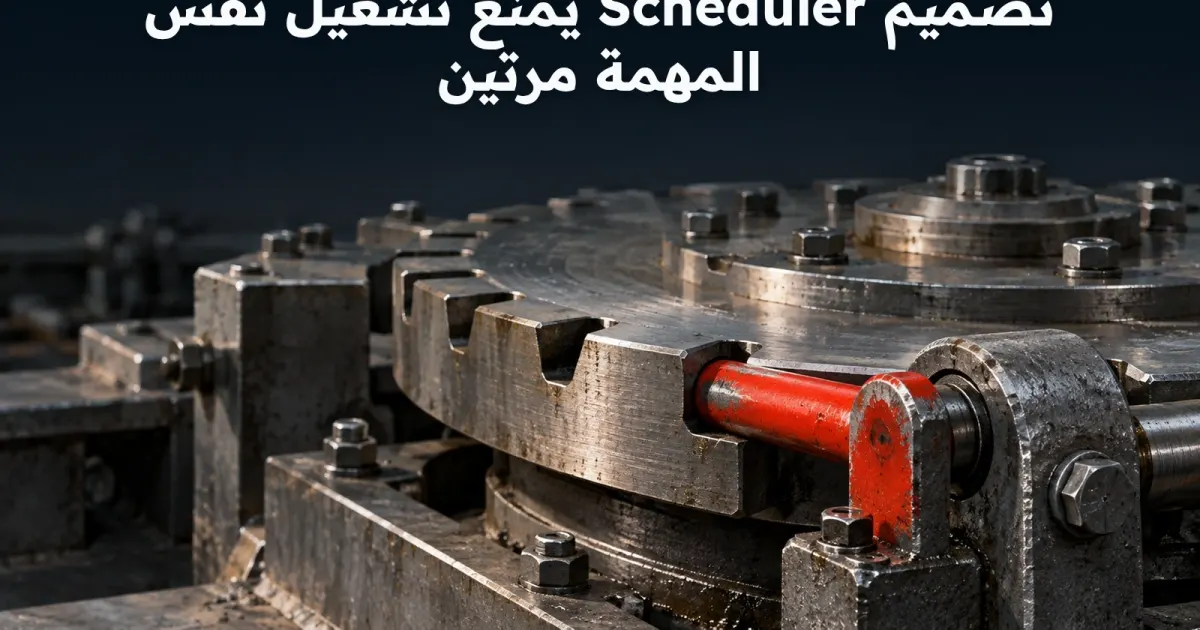 تصميم Scheduler يمنع تشغيل نفس المهمة مرتين