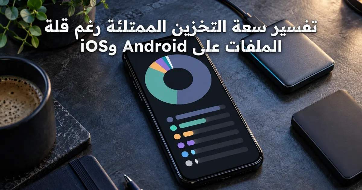 تفسير سعة التخزين الممتلئة رغم قلة الملفات على Android وiOS