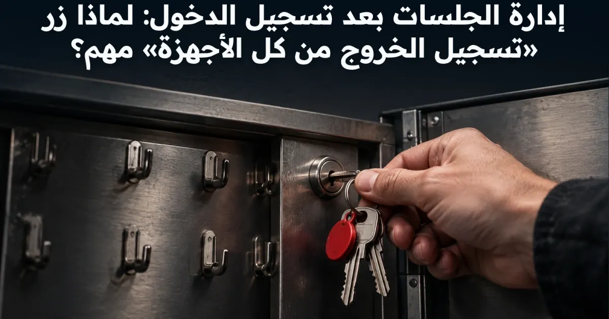 إدارة الجلسات بعد تسجيل الدخول: لماذا زر «تسجيل الخروج من كل الأجهزة» مهم؟