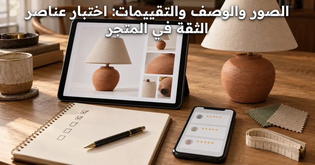 الصور والوصف والتقييمات: اختبار عناصر الثقة في المتجر