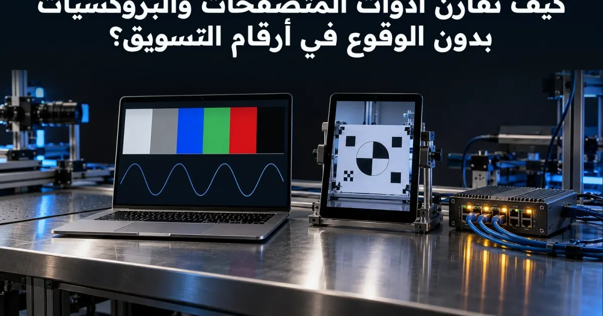 كيف تقارن أدوات المتصفحات والبروكسيات بدون الوقوع في أرقام التسويق؟