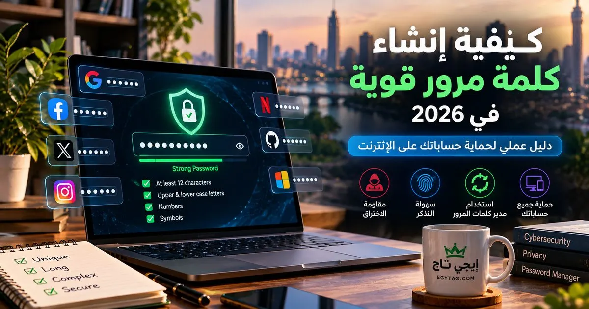 كيف تنشئ كلمة مرور قوية في 2026؟ الطول أهم من التعقيد المصطنع