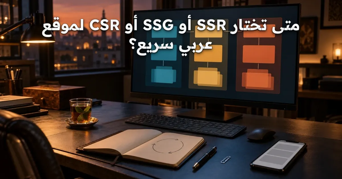 متى تختار SSR أو SSG أو CSR لموقع عربي سريع؟
