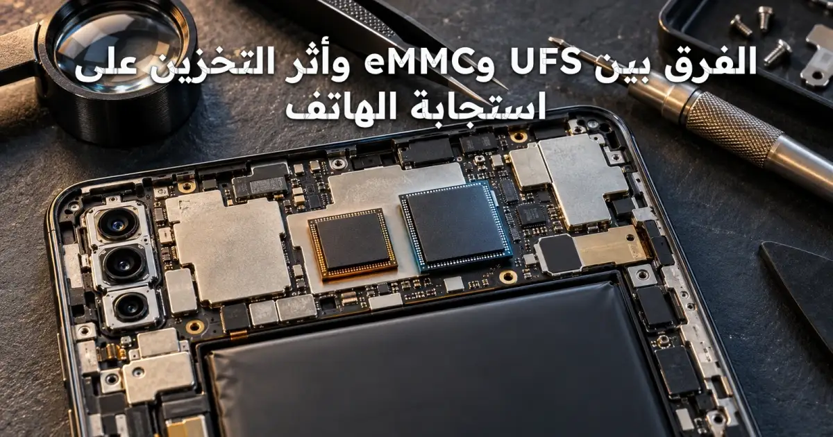 الفرق بين UFS وeMMC وأثر التخزين على استجابة الهاتف