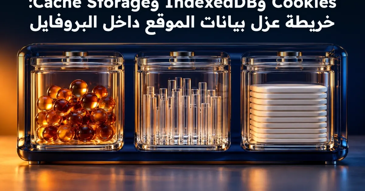 Cookies وIndexedDB وCache Storage: خريطة عزل بيانات الموقع داخل البروفايل