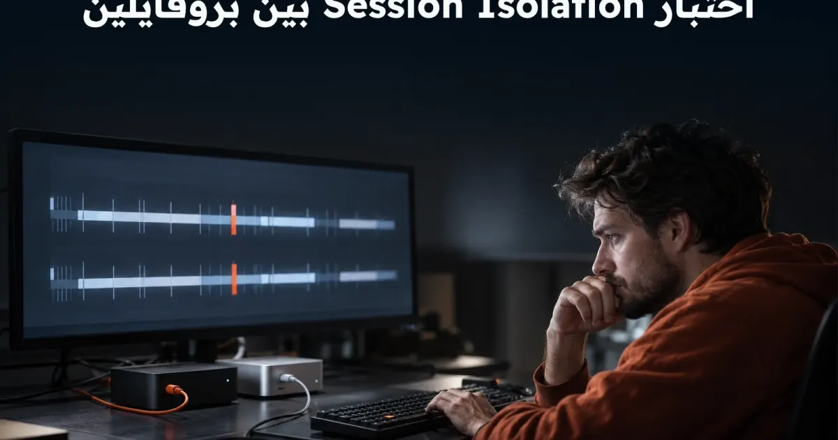 اختبار Session Isolation بين بروفايلين