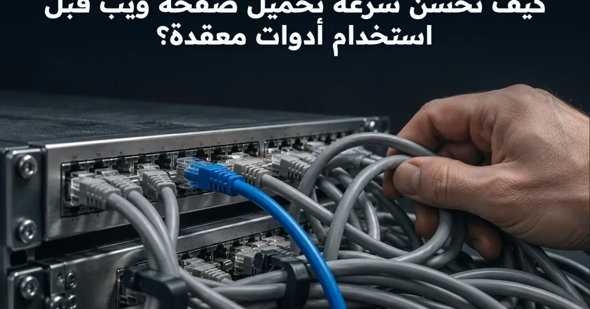كيف تحسن سرعة تحميل صفحة ويب قبل استخدام أدوات معقدة؟