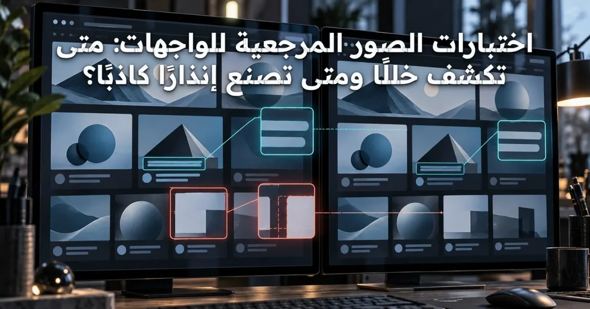 اختبارات الصور المرجعية للواجهات: متى تكشف خللًا ومتى تصنع إنذارًا كاذبًا؟