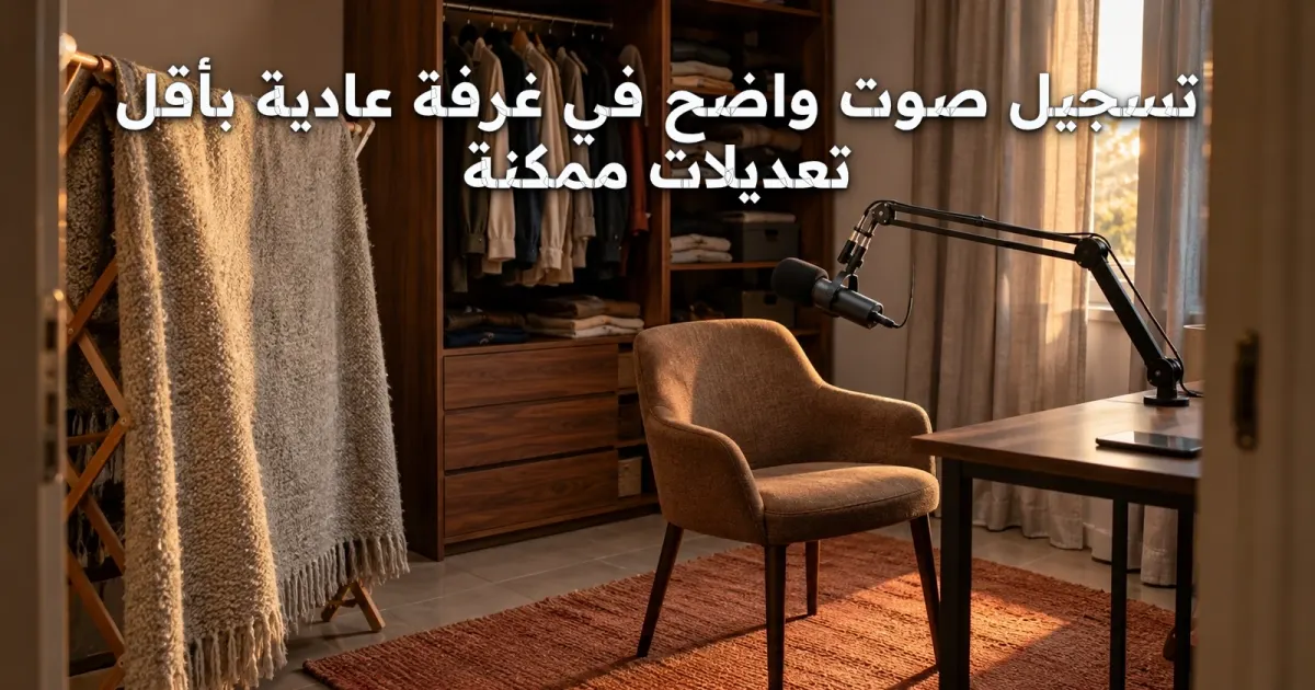 تسجيل صوت واضح في غرفة عادية بأقل تعديلات ممكنة
