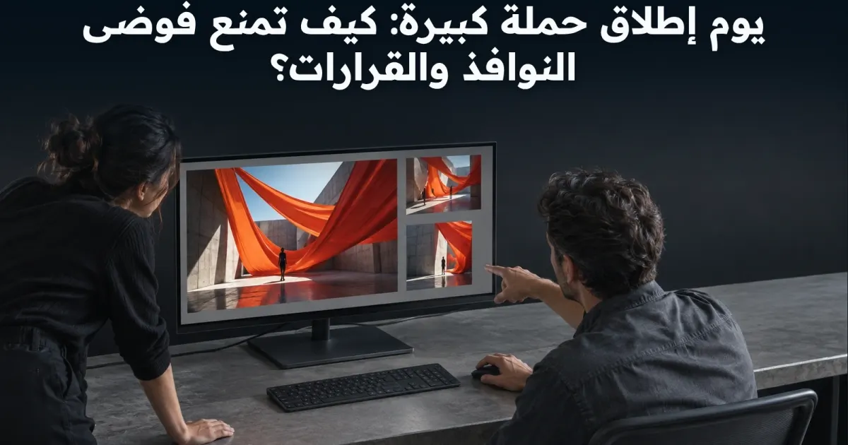 يوم إطلاق حملة كبيرة: كيف تمنع فوضى النوافذ والقرارات؟