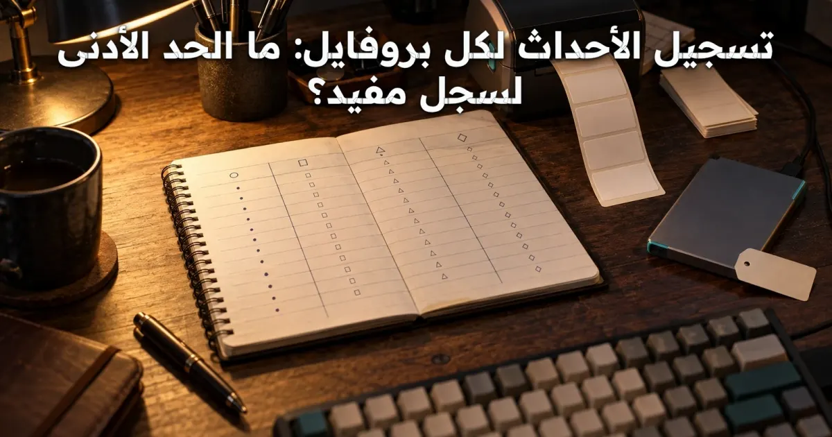 تسجيل الأحداث لكل بروفايل: ما الحد الأدنى لسجل مفيد؟