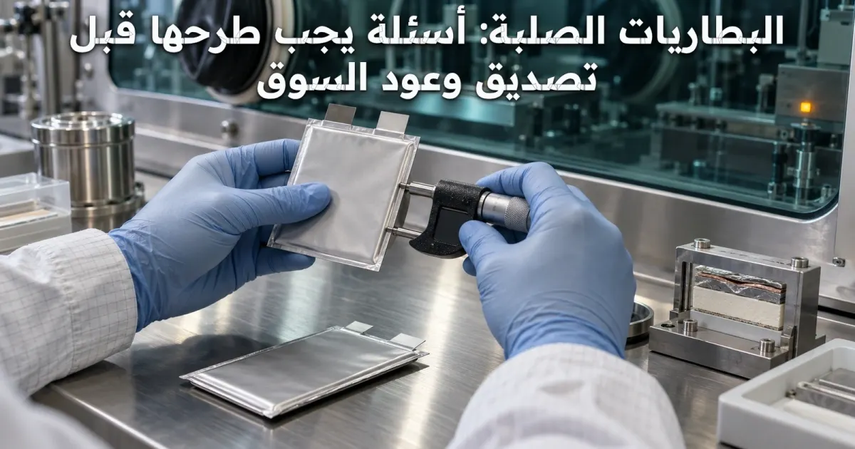 البطاريات الصلبة: أسئلة يجب طرحها قبل تصديق وعود السوق