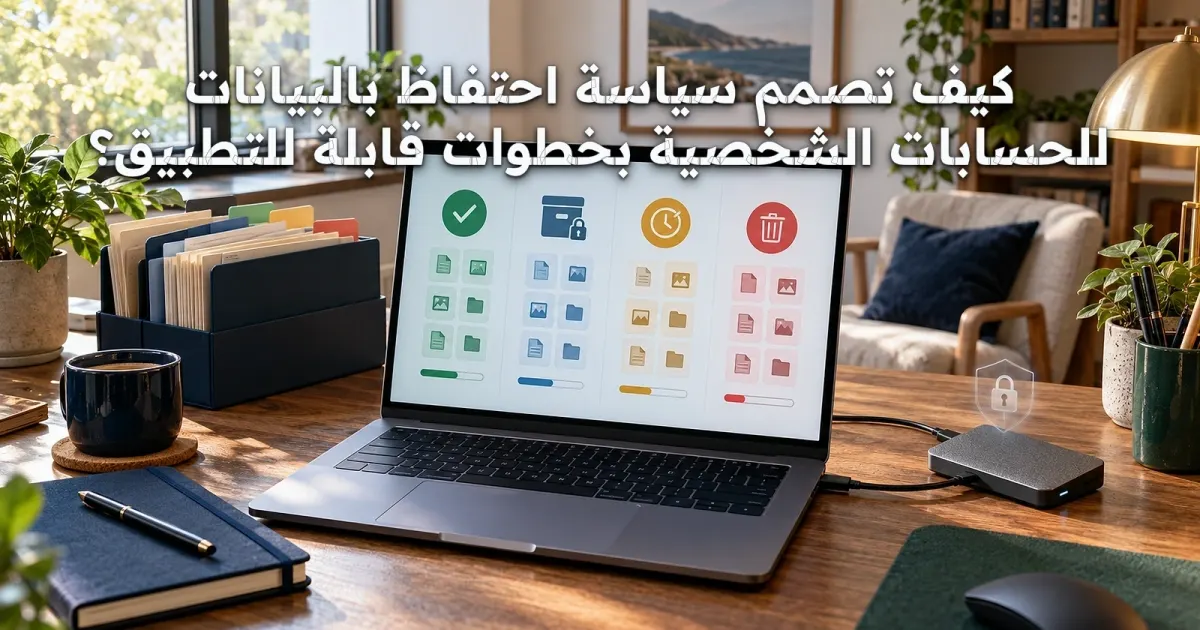 كيف تصمم سياسة احتفاظ بالبيانات للحسابات الشخصية بخطوات قابلة للتطبيق؟
