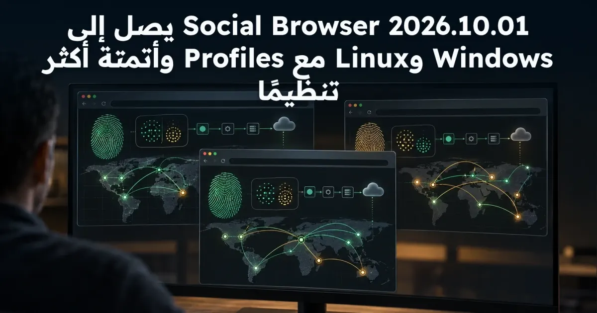 Social Browser 2026.10.01 يصل إلى Windows وLinux مع Profiles وأتمتة أكثر تنظيمًا