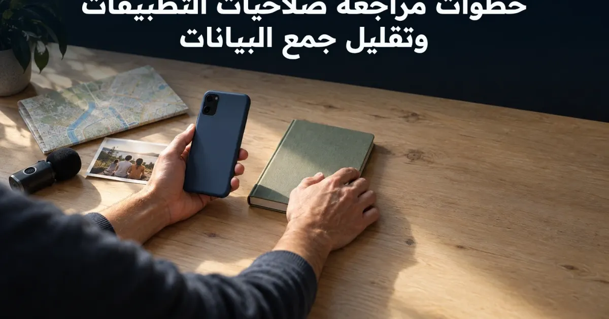 خطوات مراجعة صلاحيات التطبيقات وتقليل جمع البيانات