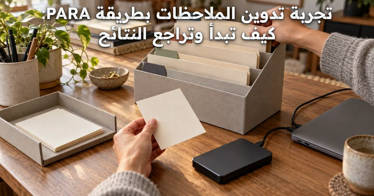 تجربة تدوين الملاحظات بطريقة PARA: كيف تبدأ وتراجع النتائج