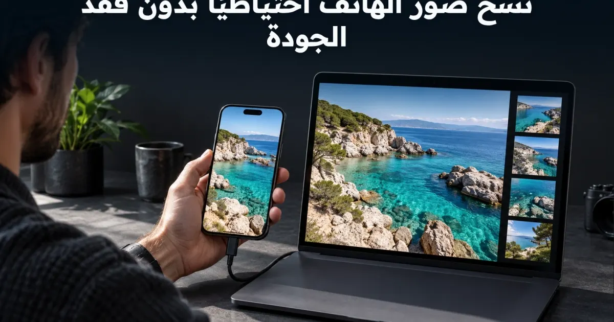 نسخ صور الهاتف احتياطيًا بدون فقد الجودة