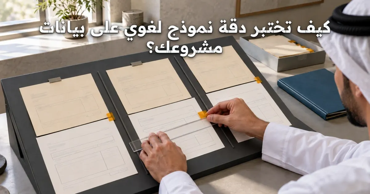 كيف تختبر دقة نموذج لغوي على بيانات مشروعك؟