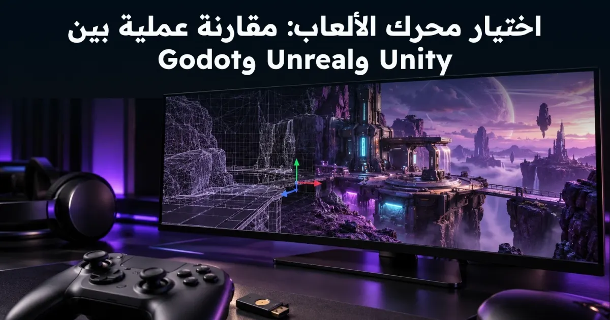 اختيار محرك الألعاب: مقارنة عملية بين Unity وUnreal وGodot
