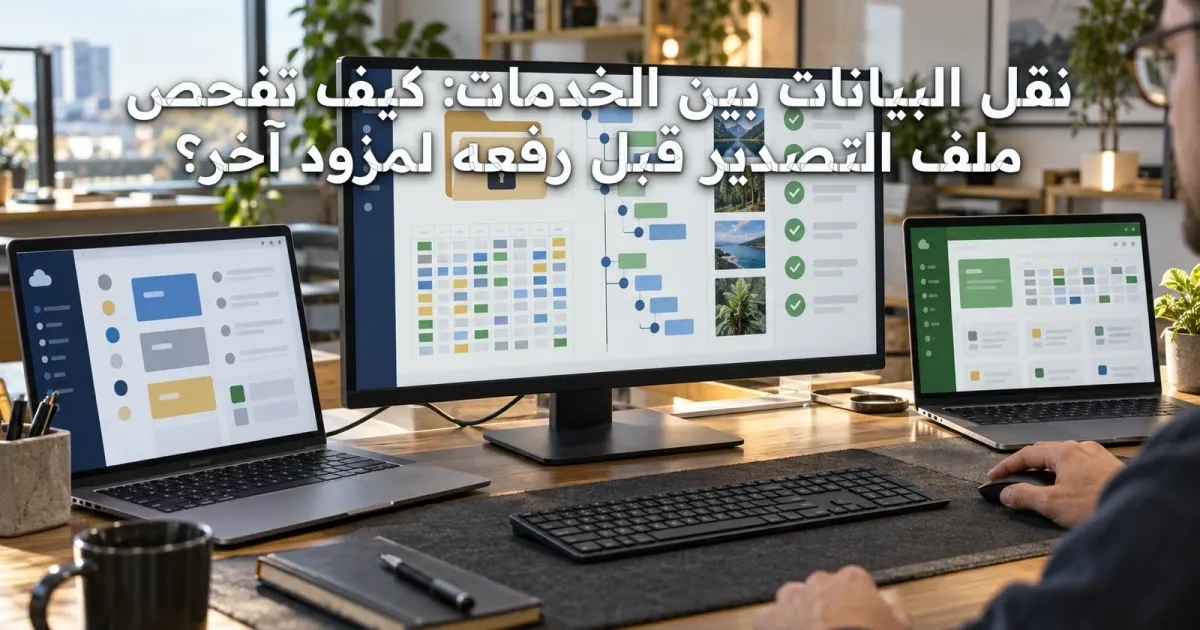 نقل البيانات بين الخدمات: كيف تفحص ملف التصدير قبل رفعه لمزود آخر؟