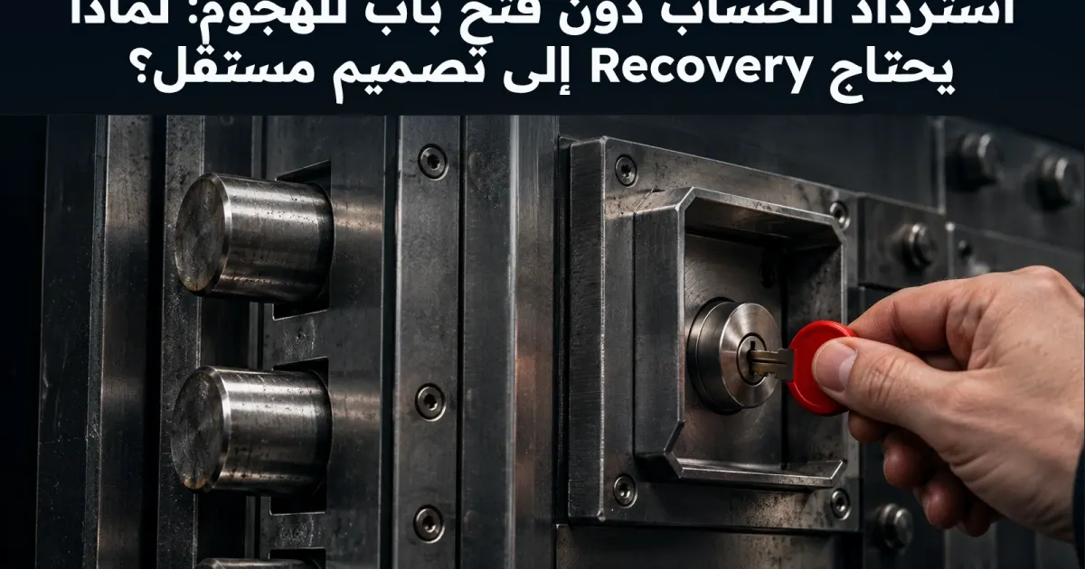 استرداد الحساب دون فتح باب للهجوم: لماذا يحتاج Recovery إلى تصميم مستقل؟