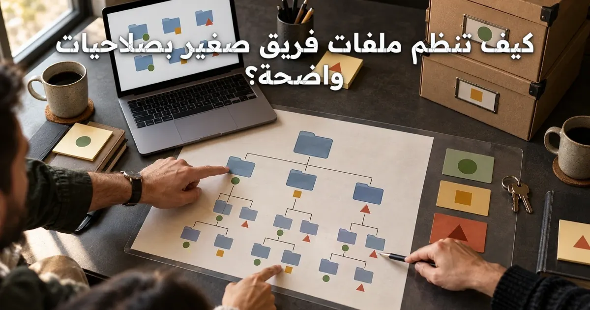 كيف تنظم ملفات فريق صغير بصلاحيات واضحة؟