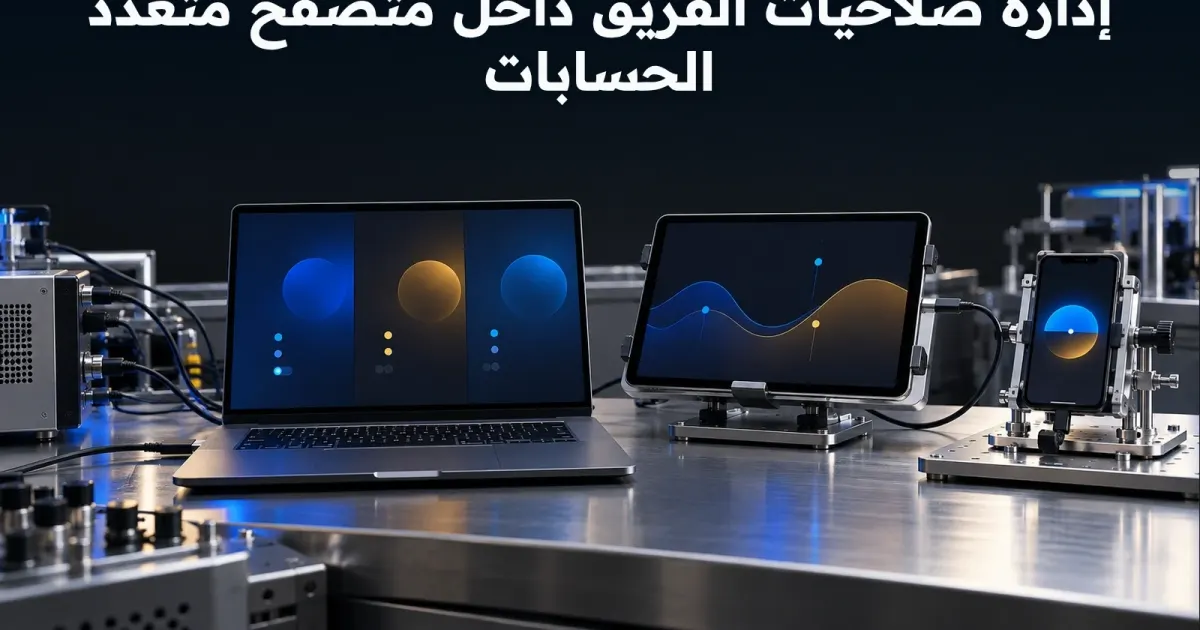 إدارة صلاحيات الفريق داخل متصفح متعدد الحسابات