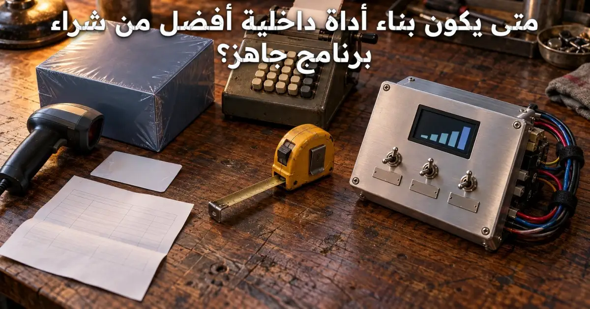 متى يكون بناء أداة داخلية أفضل من شراء برنامج جاهز؟