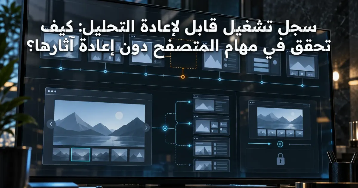 سجل تشغيل قابل لإعادة التحليل: كيف تحقق في مهام المتصفح دون إعادة آثارها؟